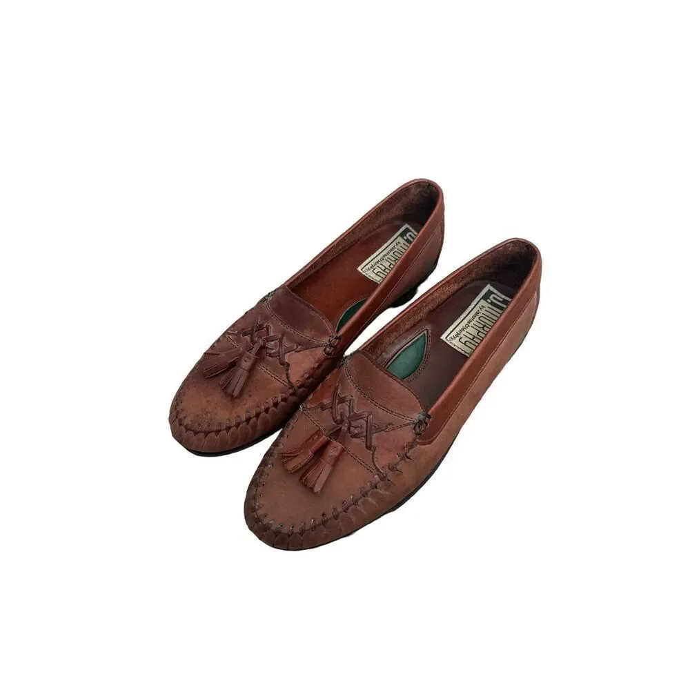 Johnston & Murphy J. Murphy brown leather tassel loader oxford shoes men’s 10.5